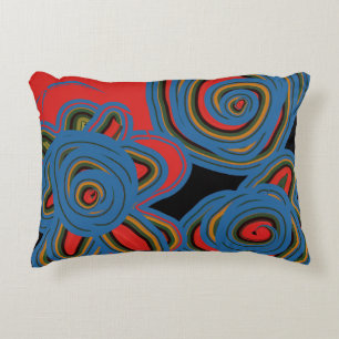 Mexican American Floral Swirl Design Decorative Cushion