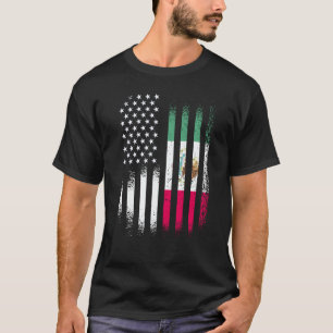 Mexican American Patriot Grown Country USA Flags S T-Shirt