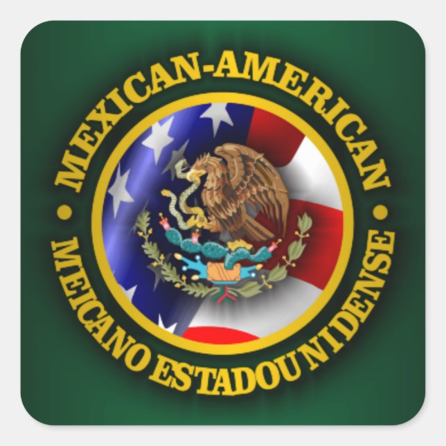 Mexican American Pride Square Sticker (Front)