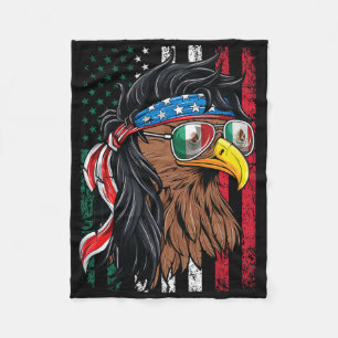 Mexican American Shirt Mexico Usa Flag July 4th Me Fleece Blanket