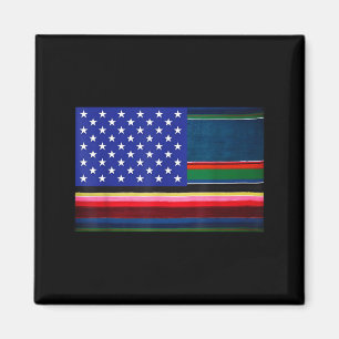 Mexican american usa flag serape cinco de mayo for magnet
