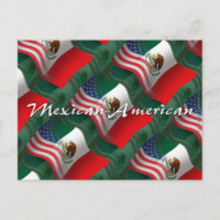 Mexican-American Waving Flag