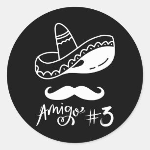 Mexican Amigo #3 Group Matching Cinco De Mayo - Ha Classic Round Sticker