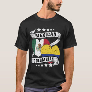 Mexican And Colombian Flag T-Shirt