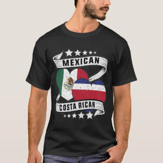 Mexican And Costa rican Flag T-Shirt