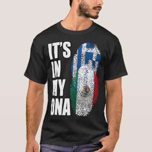 Mexican And Greek Mix DNA Flag Heritage Premium T- T-Shirt