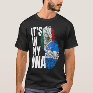 Mexican And Honduran Dna Mix Flag Heritage T-Shirt