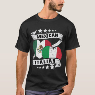 Mexican And Italian Flag T-Shirt