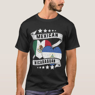Mexican And Nicaraguan Flag T-Shirt