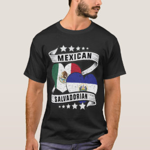 Mexican And Salvadorian Flag T-Shirt