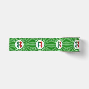 Mexican Angel Christmas Flag Personalised Grosgrain Ribbon