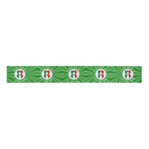 Mexican Angel Christmas Flag Personalized Grosgrain Ribbon