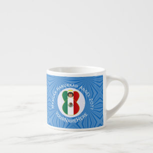 Mexican Angel Hanukkah Flag Personalised Espresso Cup