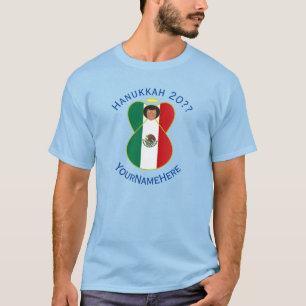Mexican Angel Hanukkah Flag Personalised Men's T-Shirt