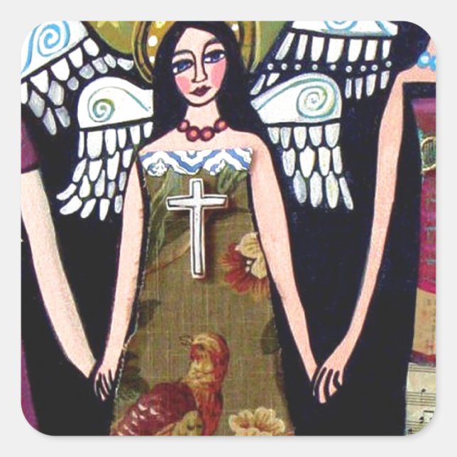 Mexican Angels by Heather Galler Square Sticker (Front)