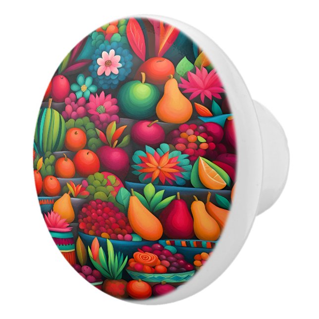 Mexican Art  Ceramic Knob (Right)