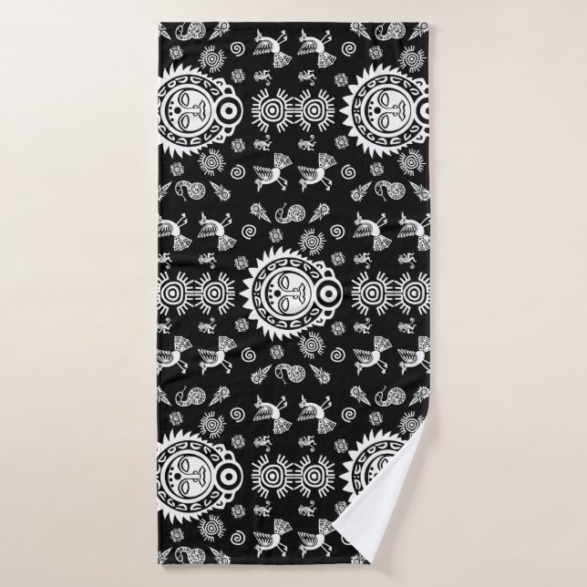 Mexican Aztec Art Home Decor Bath Towel (Bath Towel)