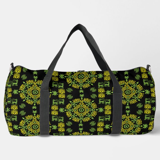 Mexican Aztec Art Home Decor Duffle Bag (Front)