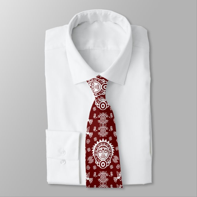 Mexican Aztec Art Home Decor Tie (Tied)