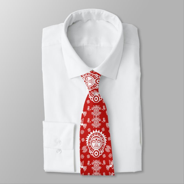 Mexican Aztec Art Home Decor Tie (Tied)