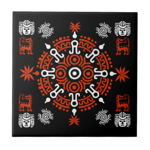 Mexican Aztec Art Home Decor Tile