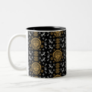 Mexican Aztec Art Home Decor Two-Tone Coffee Mug