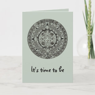Mexican Aztec Sun Stone Mayan Calendar 1 Card