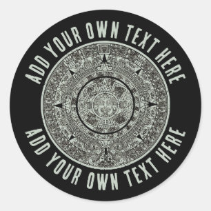 Mexican Aztec Sun Stone Mayan Calendar 1 Classic Round Sticker
