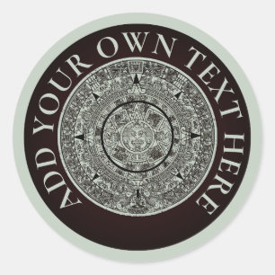 Mexican Aztec Sun Stone Mayan Calendar 1 Classic Round Sticker
