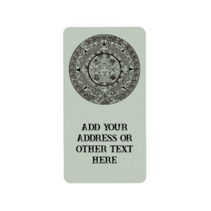 Mexican Aztec Sun Stone Mayan Calendar 1 Label