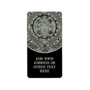 Mexican Aztec Sun Stone Mayan Calendar 1 Label