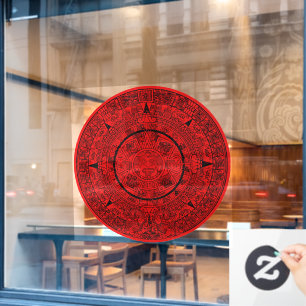 Mexican Aztec Sun Stone Mayan Calendar 2 Window Cling