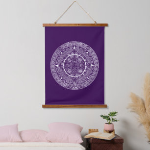 Mexican Aztec Sun Stone Mayan Calendar 3 Hanging Tapestry