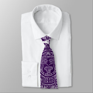 Mexican Aztec Sun Stone Mayan Calendar 3 Tie