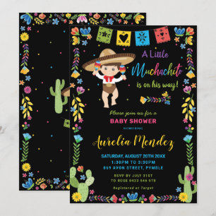 Mexican Baby Muchachito Fiesta Shower Invitation