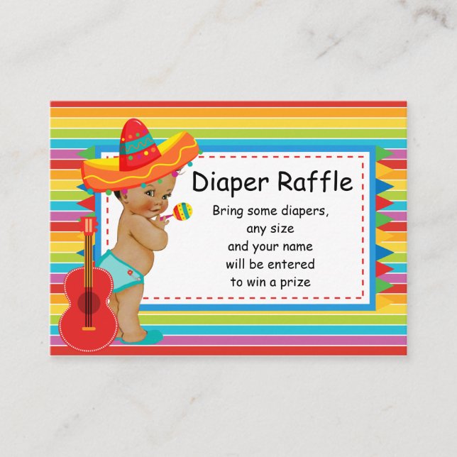 Mexican Baby Shower Diaper Raffle Insert (Front)
