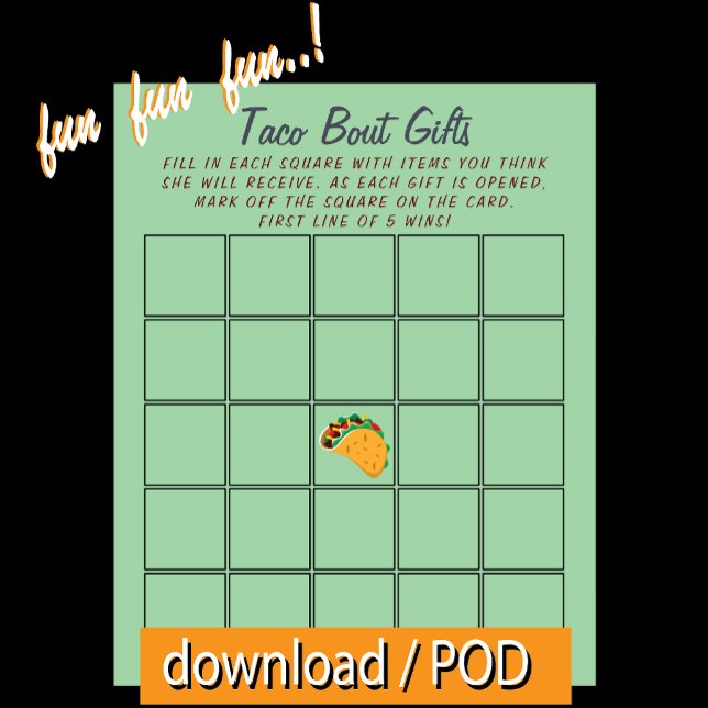 Mexican ✨ Baby Shower Taco Bout Love Bingo  Poster (Creator Uploaded)
