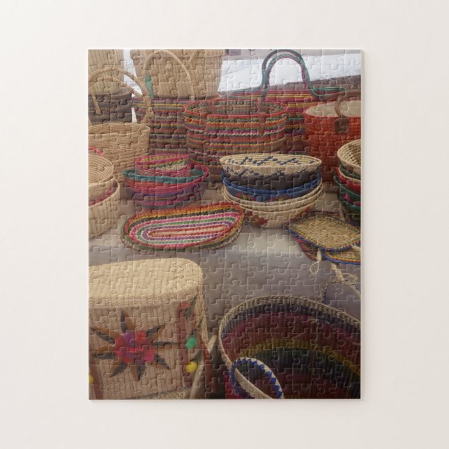 Mexican Baskets at the Market Jigsaw Puzzle (Vertical)