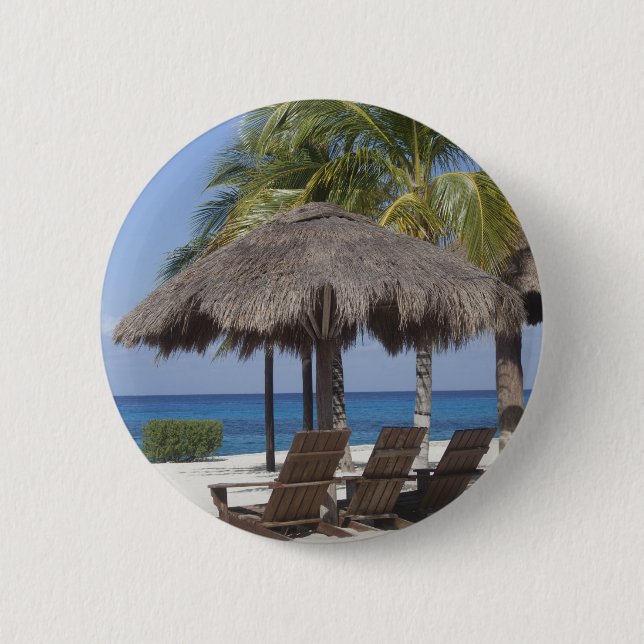 Mexican Beach Paradise 6 Cm Round Badge (Front)