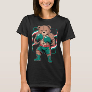 Mexican Bear Boxing Player Gloves Gym Stylish Cost T-Shirt
