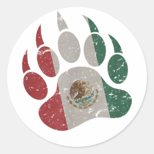 Mexican Bear Paw - Gay Bear Classic Round Sticker