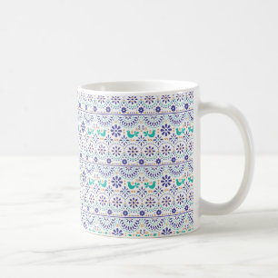 Mexican Bird Tile Folk Art Pattern Coffee Mug