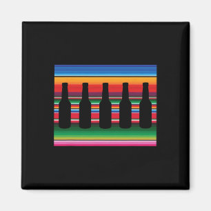 Mexican Blanket Beer T Shirt Serape Funny Beer Shi Magnet