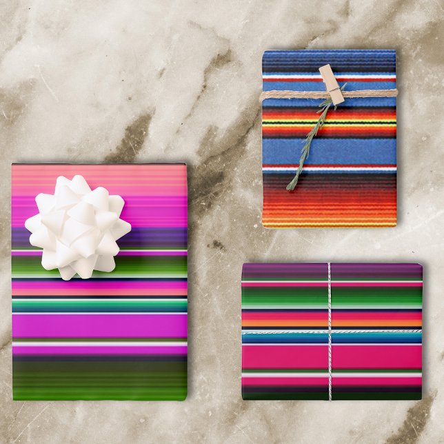 Mexican Blanket Colourful Fiesta mexico Wrapping Paper Sheet (Creator Uploaded)