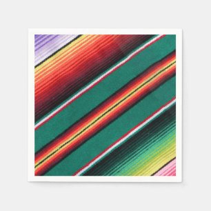 Mexican Blanket Colourful Stripe  Napkin