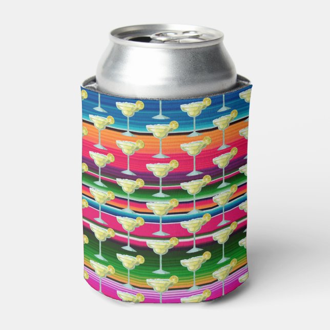 Mexican Blanket Fiesta Margarita Can Cooler (Can Front)