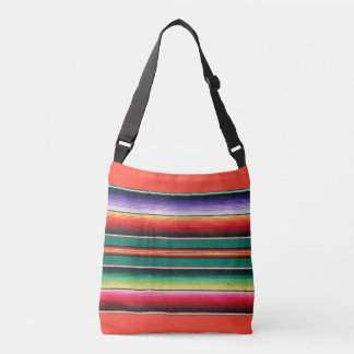 Mexican blanket print crossbody bag