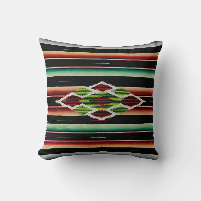 Mexican Blanket Traditional Spanish Fiesta Serape Cushion (Front)