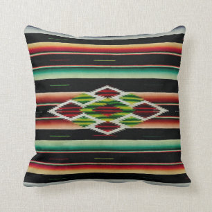 Mexican Blanket Traditional Spanish Fiesta Serape Cushion