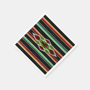 Mexican Blanket Traditional Spanish Fiesta Serape Napkin